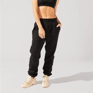 Popflex active Cloud Rollover Sweatpant - Black